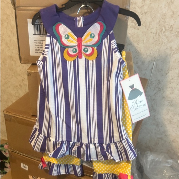 NWT Sz 3t rare editions butterfly 2pc Pantset - Picture 1 of 3